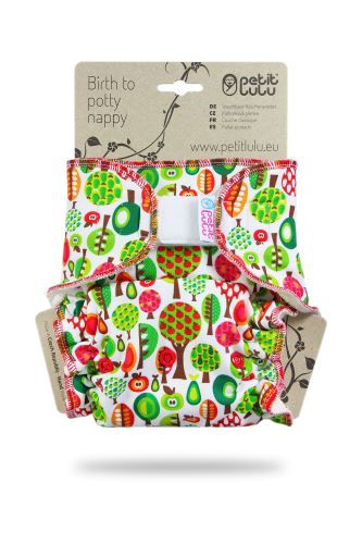 Second quality Fruit Trees - Maxi Night Nappy (Hook & Loop) - faded print