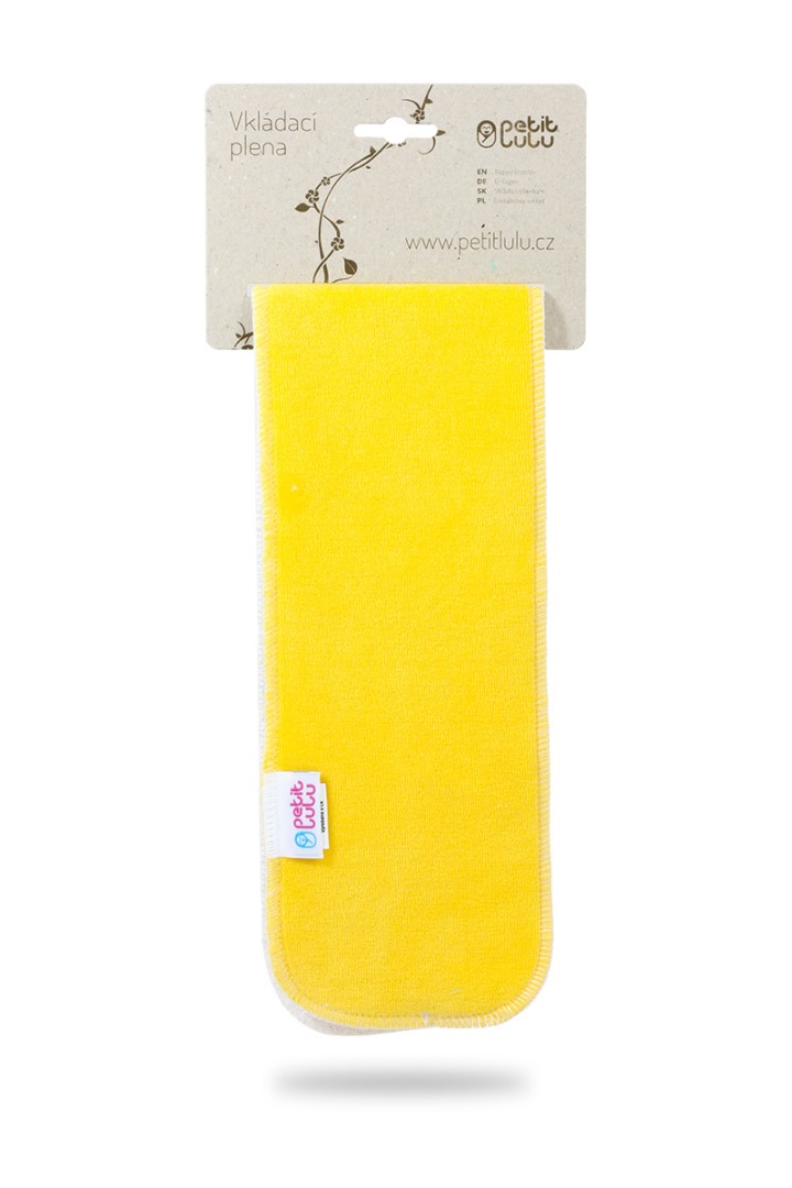 Lange Velourseinlage - Gelb