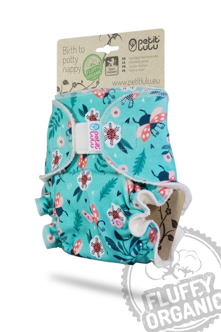 Ladybirds in the Meadow - One Size Nappy (Hook &amp; Loop)