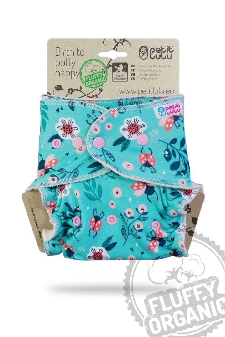 Ladybirds in the Meadow - Maxi Night Nappy (Snaps)