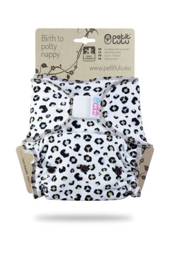 Spots on White- One Size Nappy (Hook & Loop)