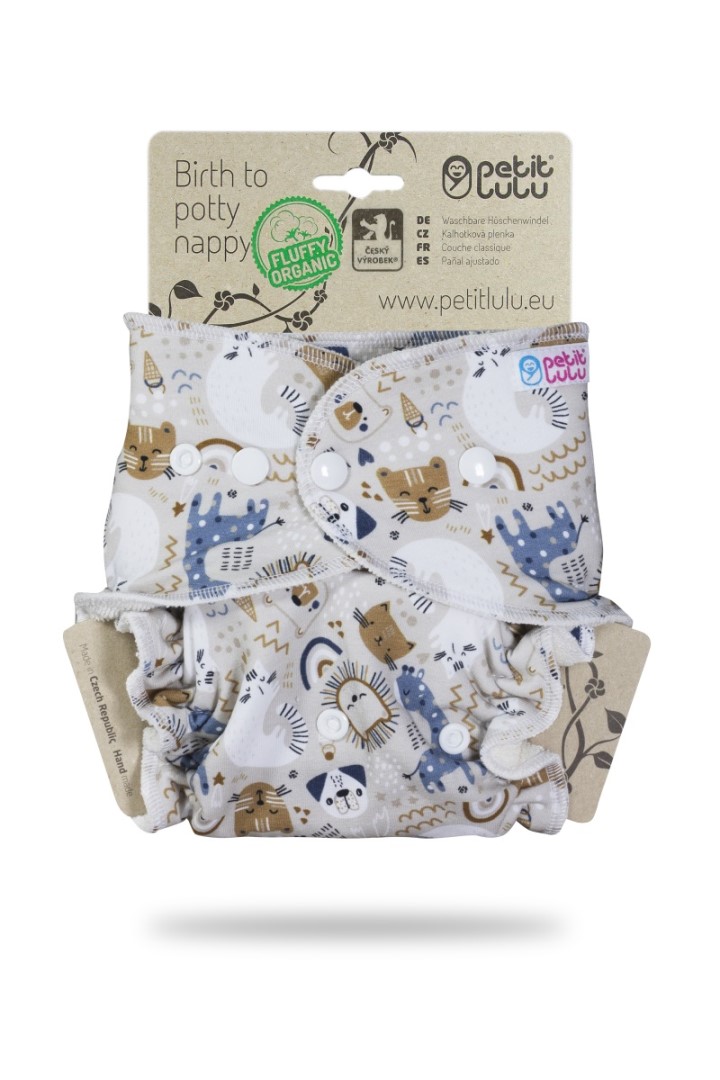 Siesta In The Zoo - One Size Nappy (Snaps)