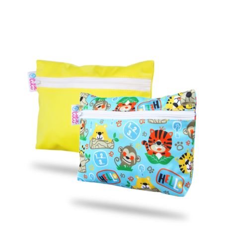 Yellow, School Jungle - Small Wetbag 2 Pack