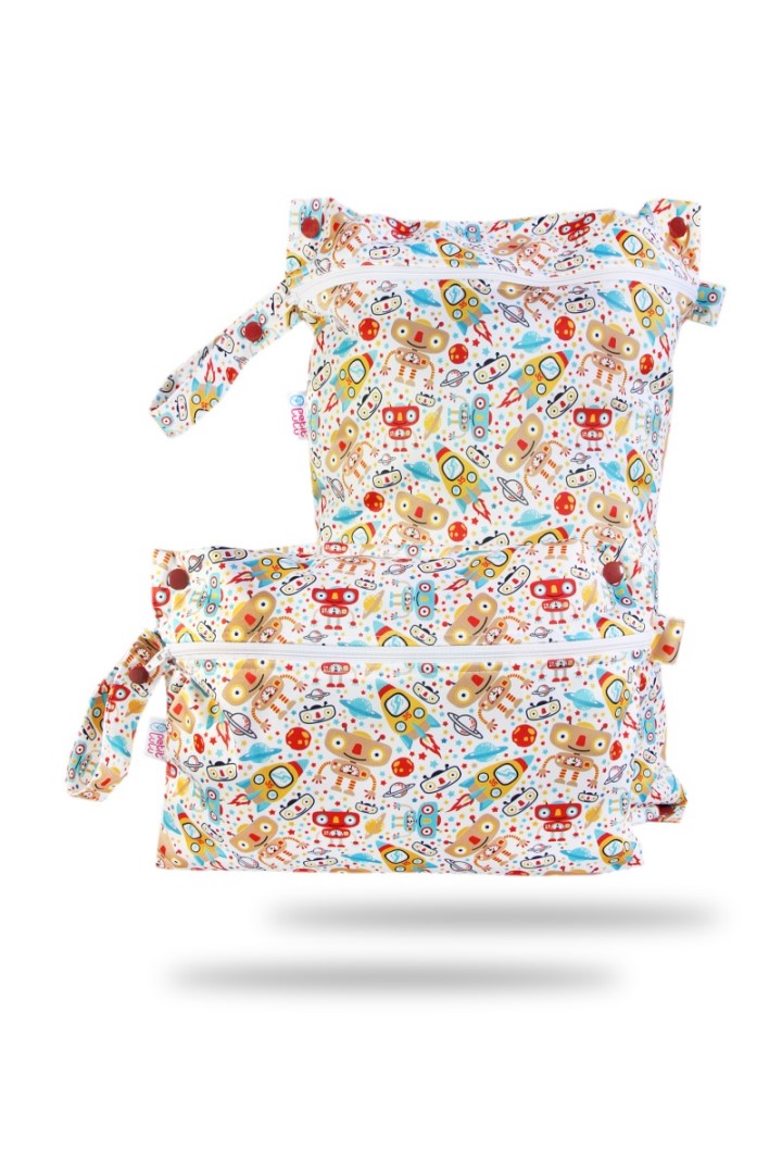 Robots - Double-Size Nappy Bag