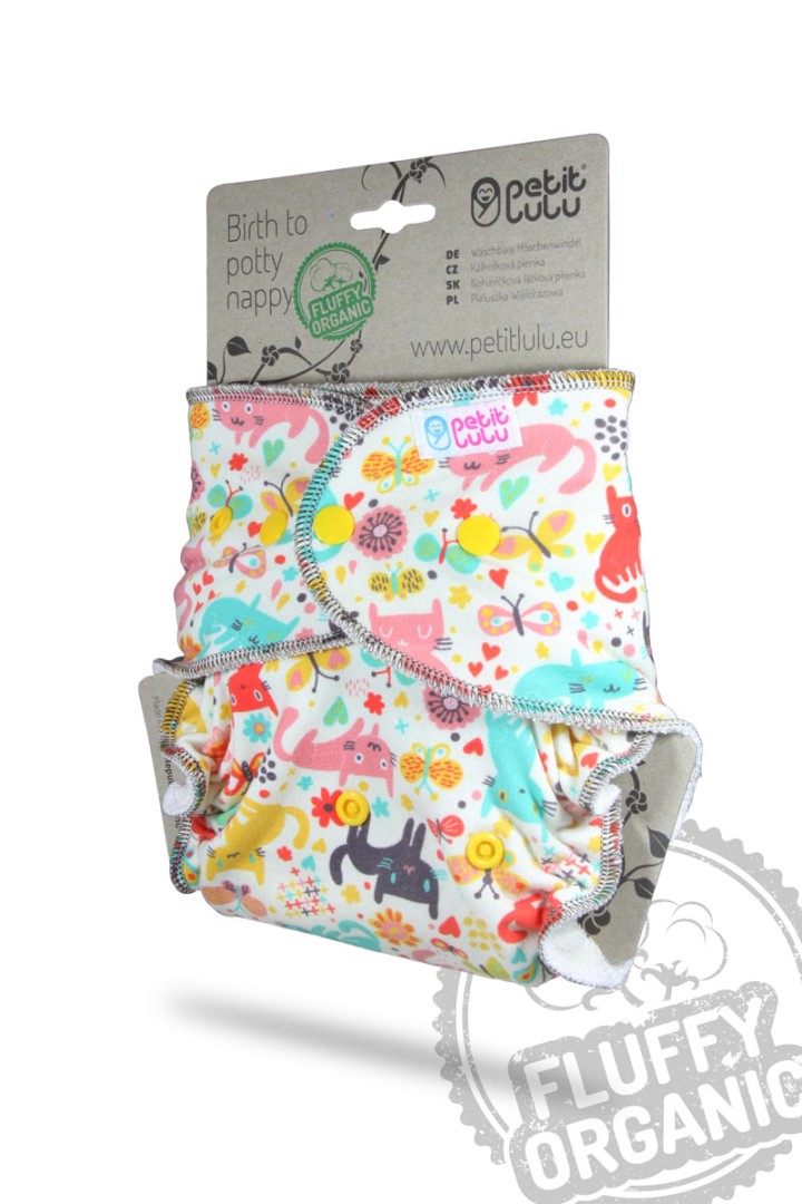 Cat Meadow - Maxi Night Nappy (Snaps)