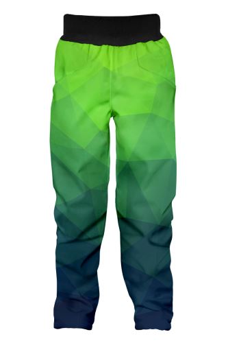 Kids Softshell Trousers, MOSAIC, green