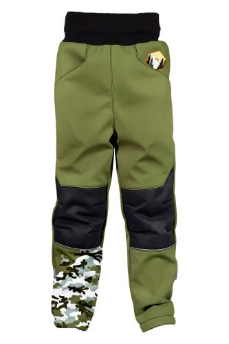 Kids Softshell Trousers (insulated), CAMOUFLAGE, Khaki
