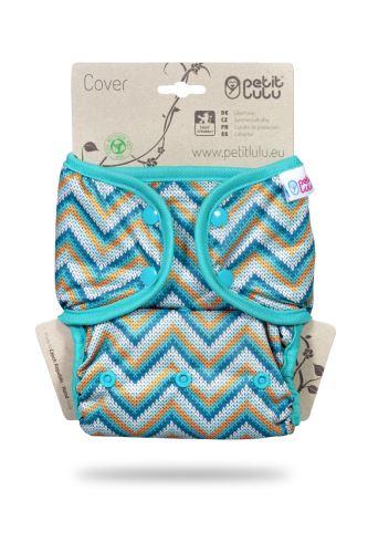 Knitted Chevron - One Size Cover with Fleece Flaps (Snaps)