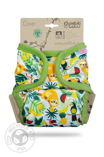 Chilling Sloth - One Size Prefold Cover with PUL Flaps (Snap)