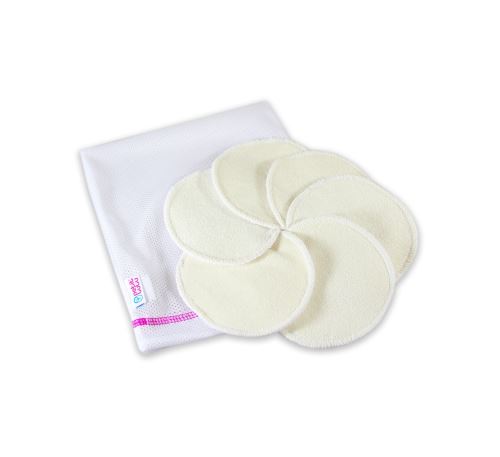 Breast Pads 3 Pairs + Small Laundry Bag (bamboo)