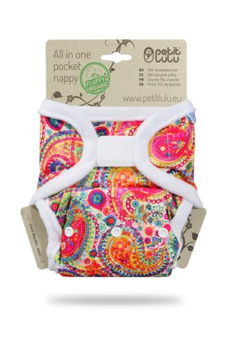 Colourful Orient - Pocket Nappy (Hook & Loop)