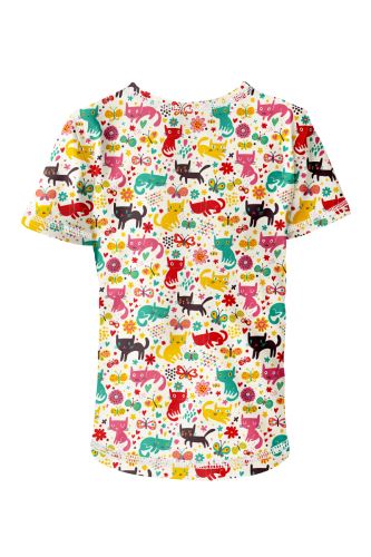 Kids short sleeve T-shirt, CAT MEADOW