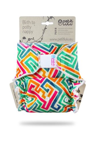 Second quality Labyrinth - One Size Nappy (Hook&Loop) - sewn hole on the terry cloth