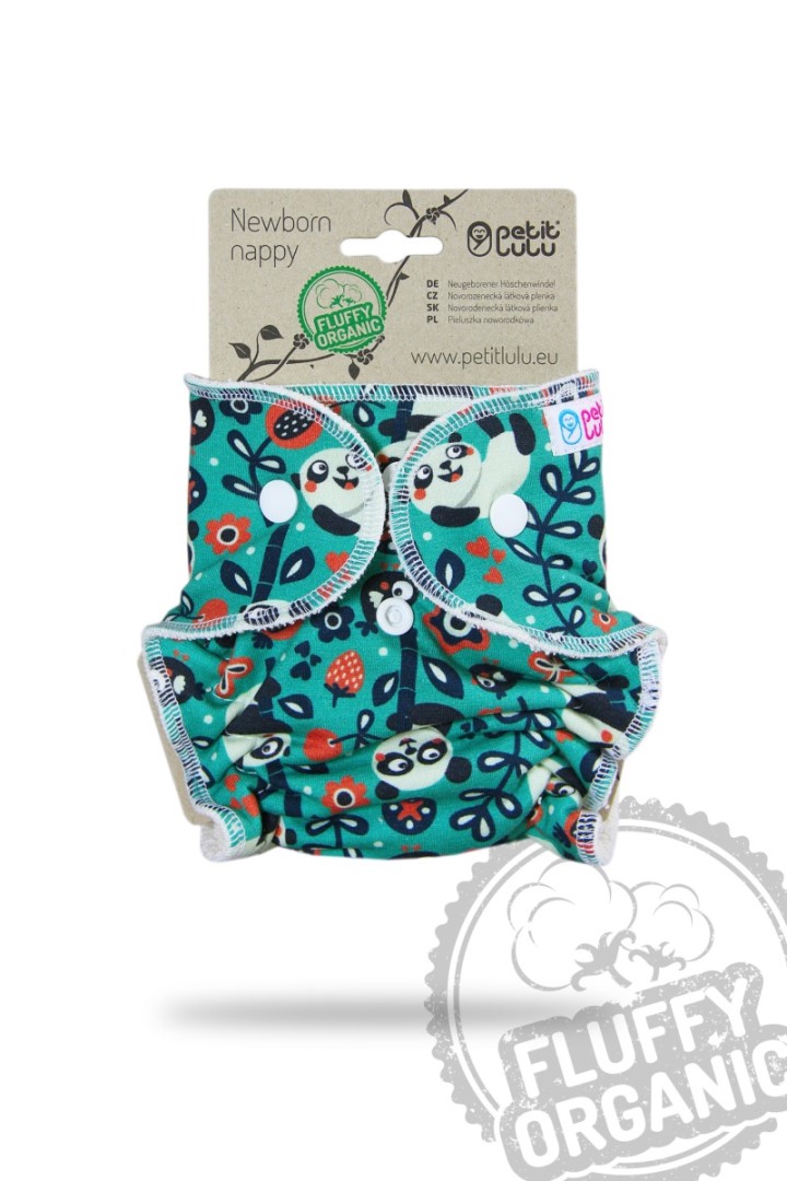 Faddy Pandas - Neugeborenen Höschenwindel Fluffy Organic