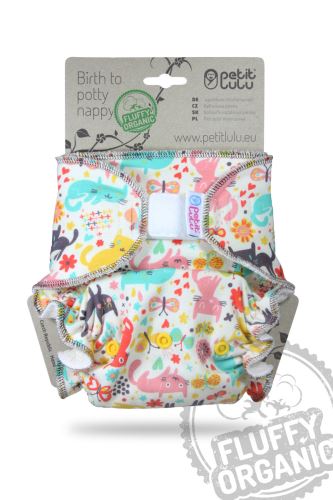 Second quality Cat Meadow - Maxi Night Nappy (Hook & Loop) - faded print