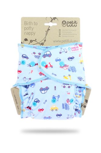 Second quality Cars On Grey - One Size Nappy (Snaps) -  stains on outer layer