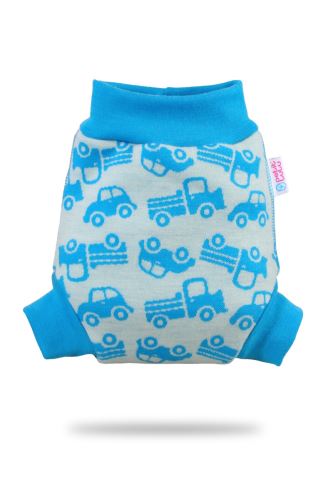 Turquoise Cars ON WHITE - Wool Cover - Large - LIMITED OFFER