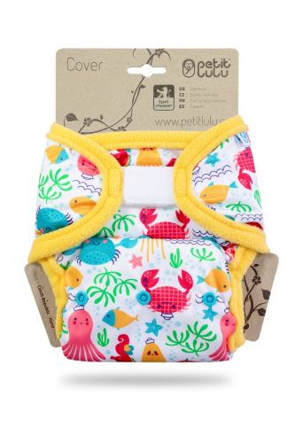 Lagoon - One Size Prefold Cover with PUL Flaps (Hook & Loop)