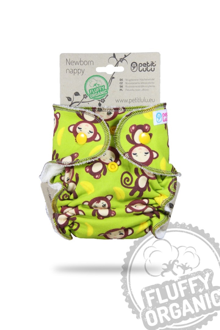 Monkey Business - Neugeborenen Höschenwindel Fluffy Organic