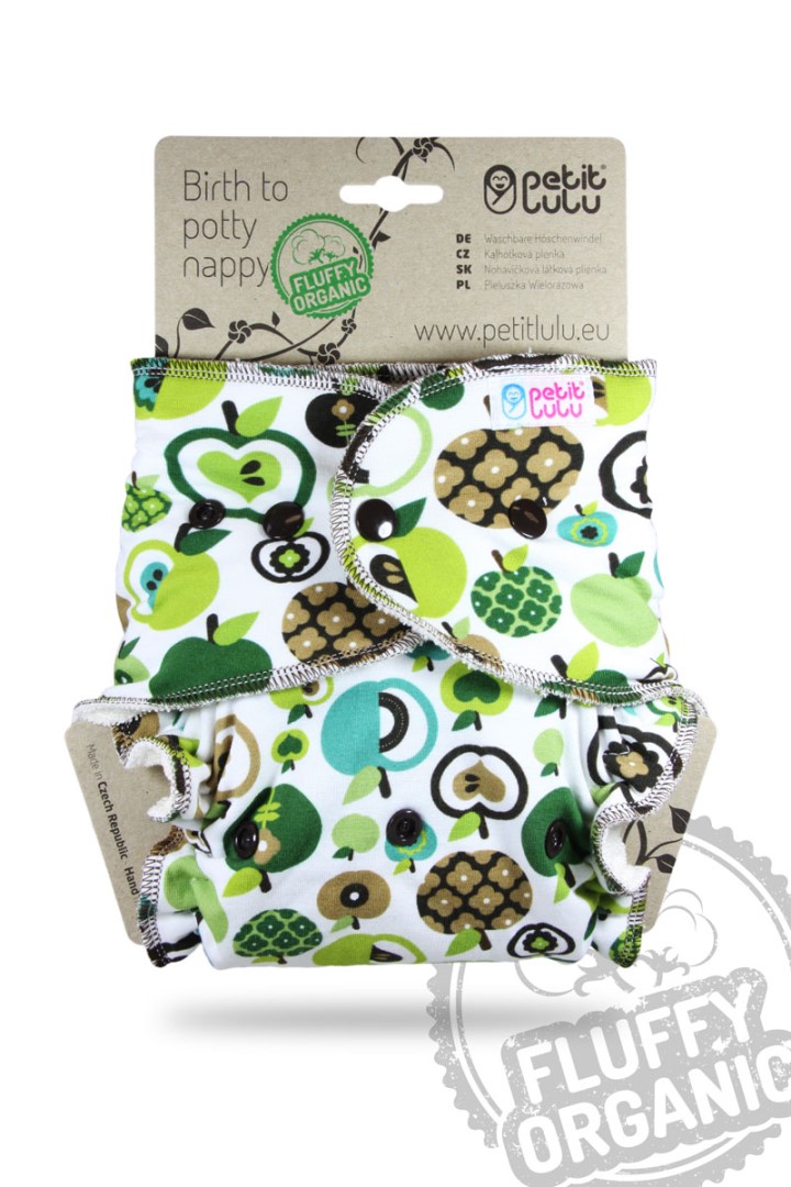 Apples (green) - Maxi Night Nappy (Snaps)