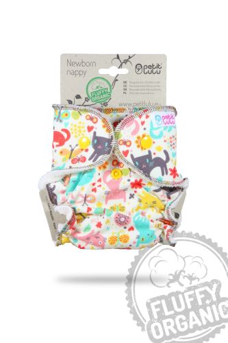 Second quality Cat Meadow - Newborn Nappy - stained terry