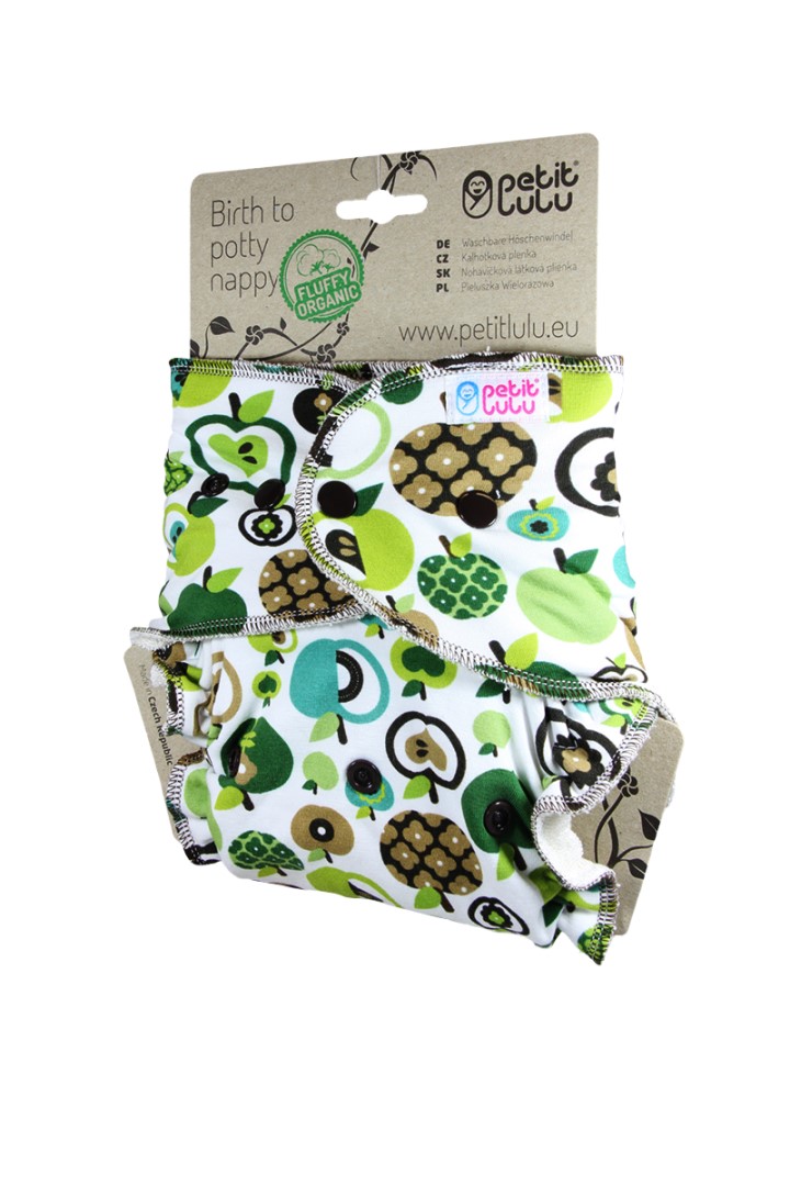Apples (green) - One Size Nappy (Snaps)