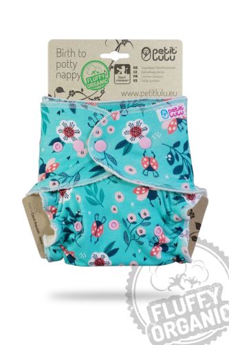 Second quality Ladybirds in the Meadow - Maxi Night Nappy (Snaps) - small hole by the snap