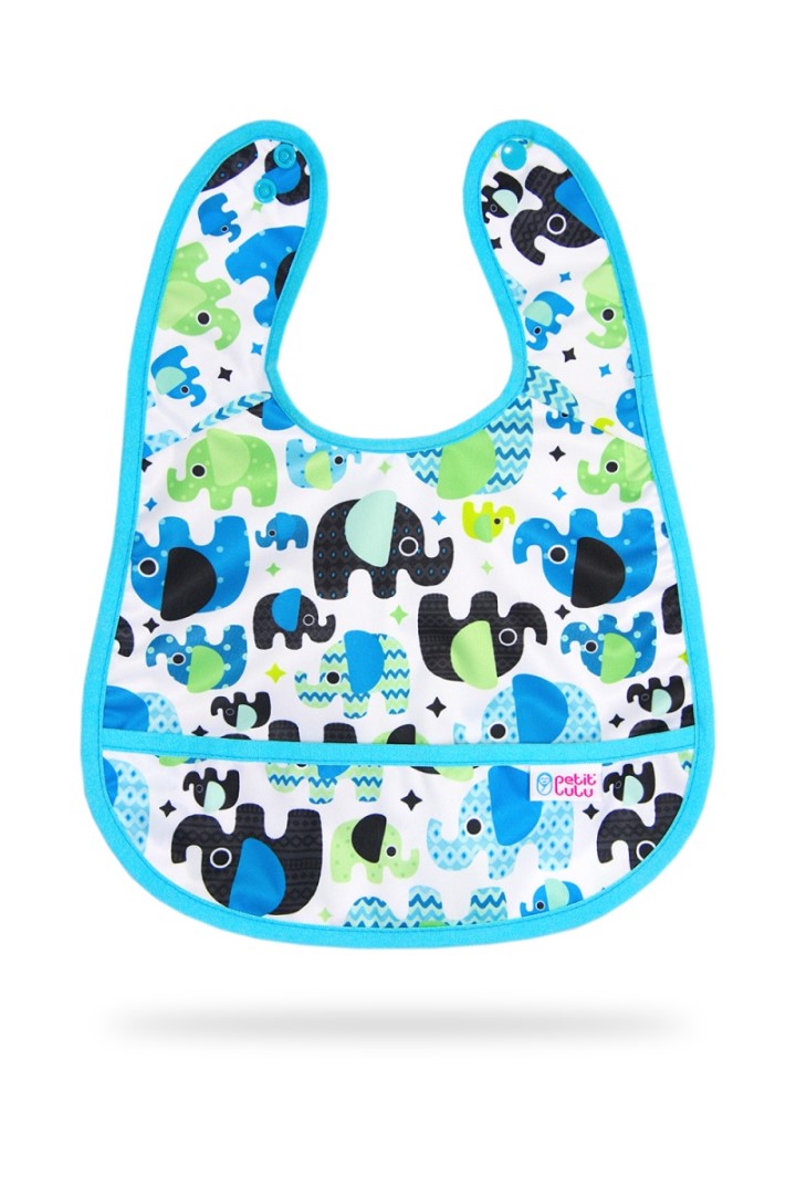 Baby Elephant (blue) - Bib +3m