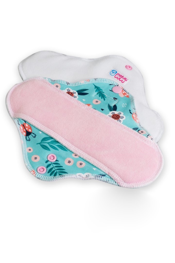 Made in Europe Faddy Pandas, Cloth Pad Ultra 3 Pack Petit Lulu Reusable Washable Cloth Sanitary Pads 3 Pack | Soft & Super-Absorbent Cloth Menstrual Pads Classic 